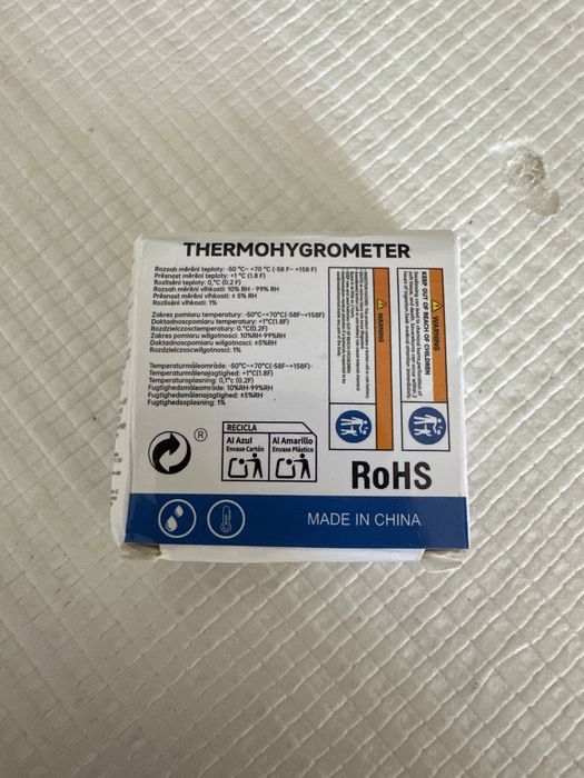 Termómetro e Higrómetro digital (Termohigrómetro)