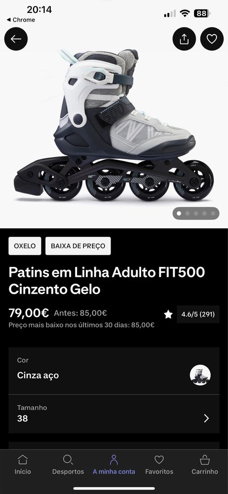 Patins Oxelo FIT 500 + Kit Proteção - Decathlon