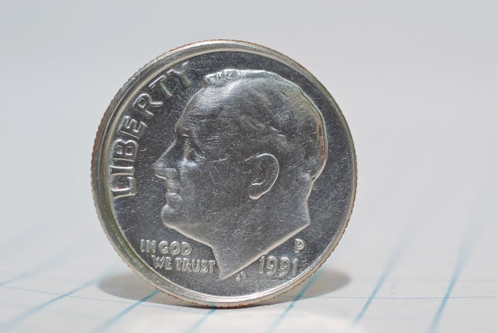 Монета Liberty ONE DIME 1991 г.