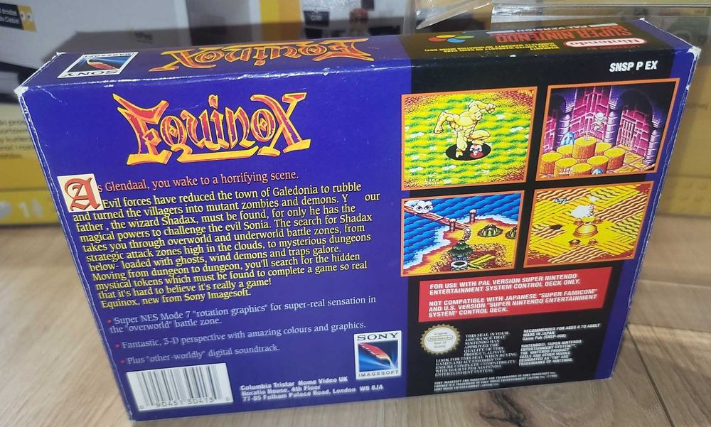 Gra Equinox - NINTENDO SNES - BDB- stan CIB Komplet +Protektor