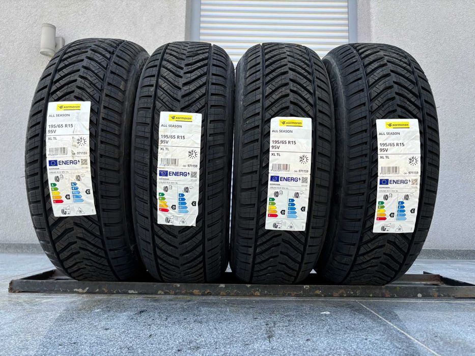 x4 całoroczne 195/65R15 Kormoran AllSeason 95V XL D,C,70db 2024 rok!