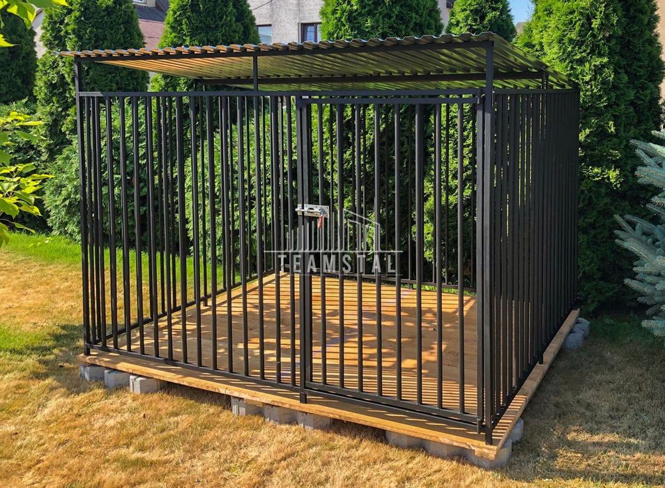 Kojec dla psów 2x2m - Drewniana podłoga TS676