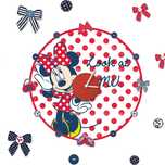 Myszka Mini Minnie Mouse Zegar Z Naklejkami Efekt