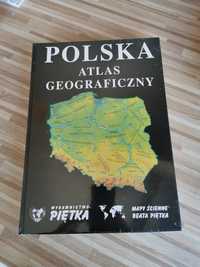 NOWY Atlas geograficzny polski duży ciężki twarda oprawa zapakowany