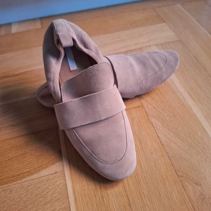 H&M skóra buty beżowe 36