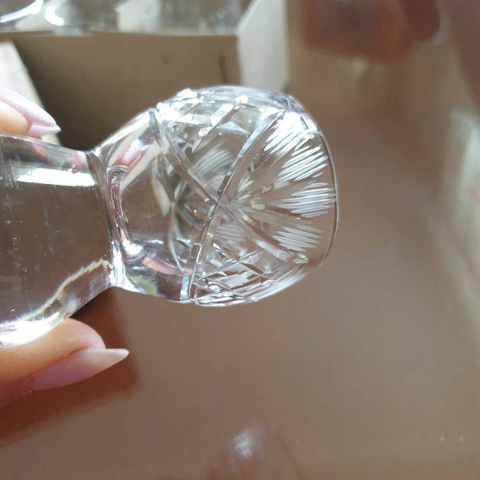 Kieliszki do wódki kryształowe szkło kryształy komplet 6 sztuk