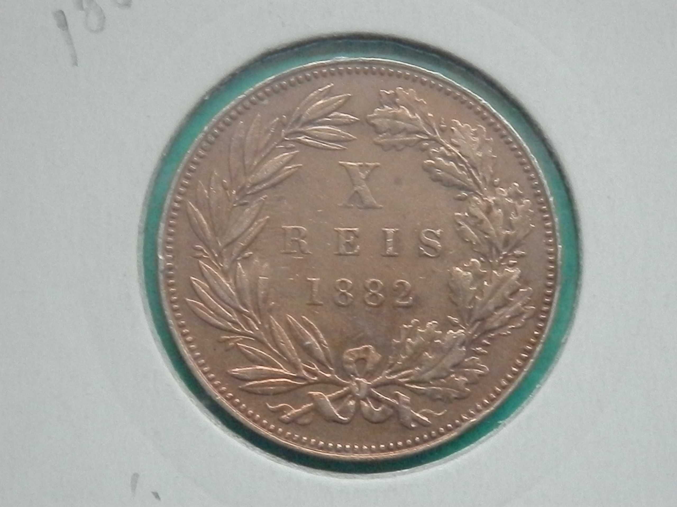 569 - Luís I: X réis 1882 bronze, por 16,00