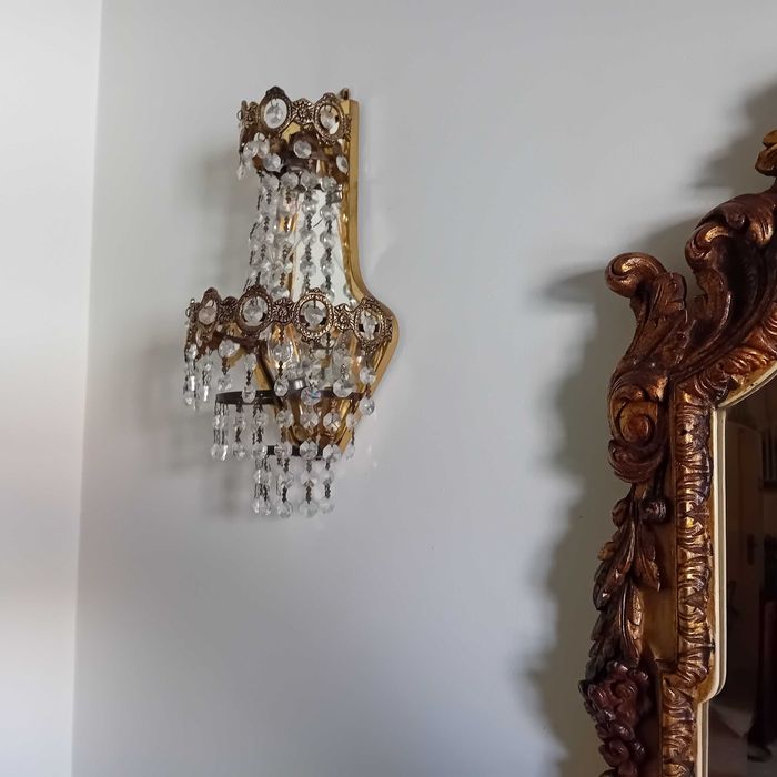 Par de apliques clássicos de cristal