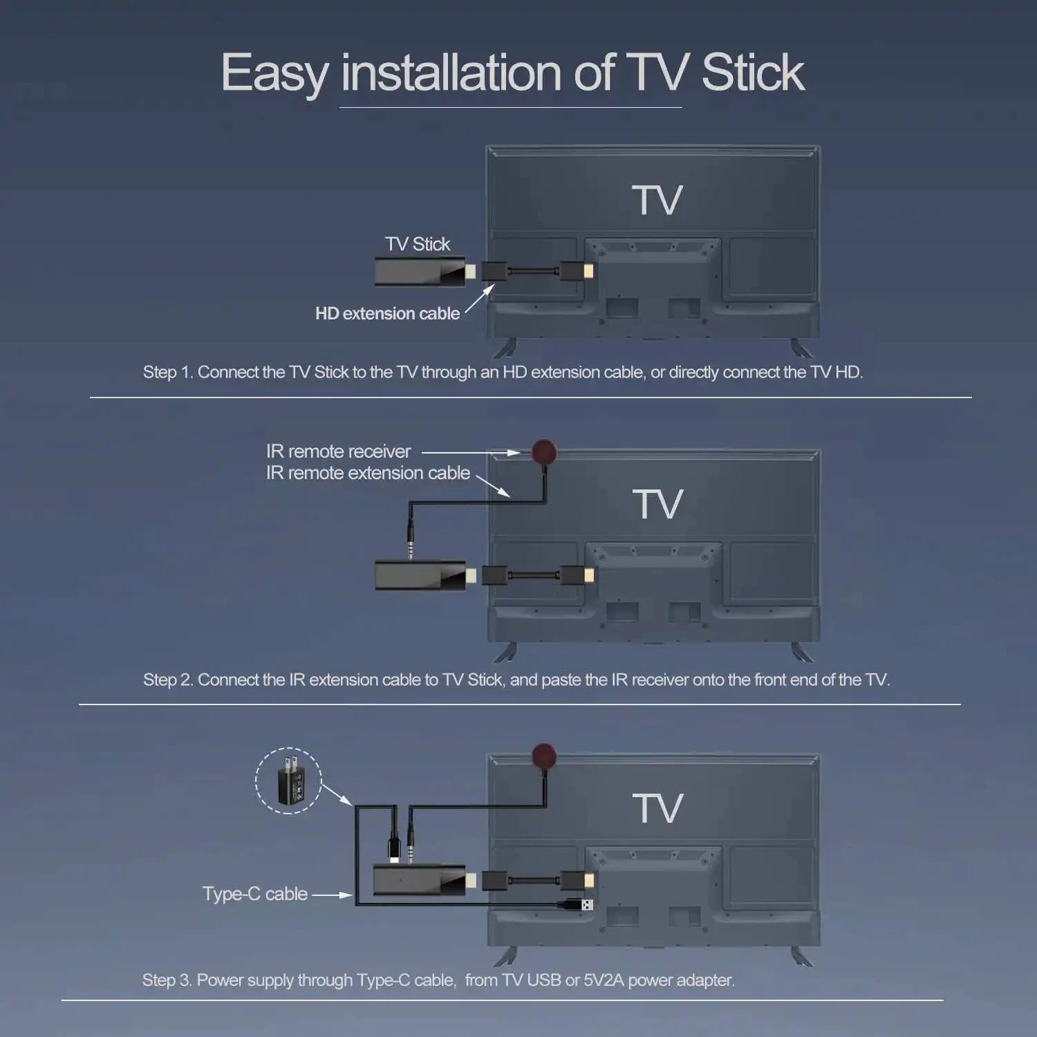 Смарт приставка TV stick стік з пультом 4к