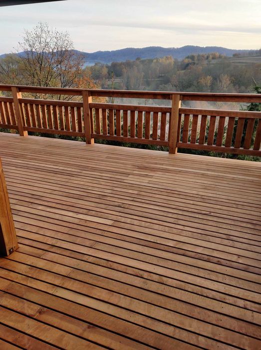 Taras, Barierka drewniana olchowa, Żaluzje regulowane, altany