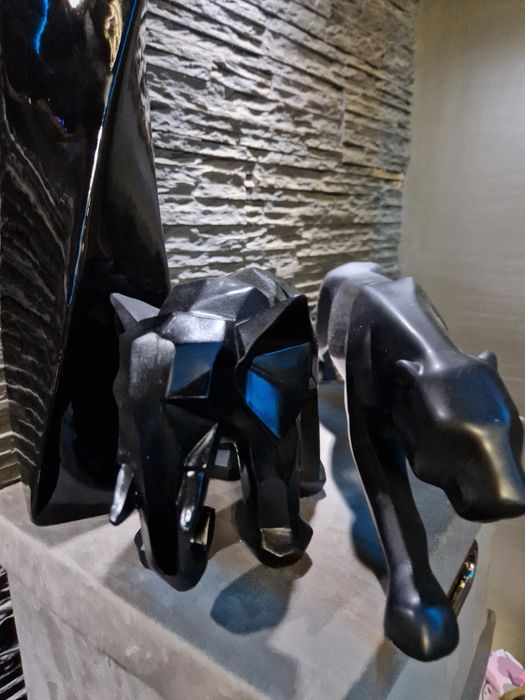 Czarny, słoń, pantera , wazon zestaw nowe