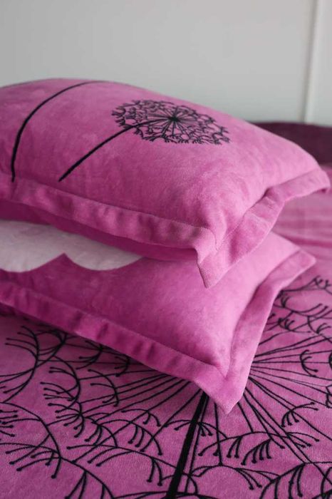 Плюшева постільна білизна (євро)