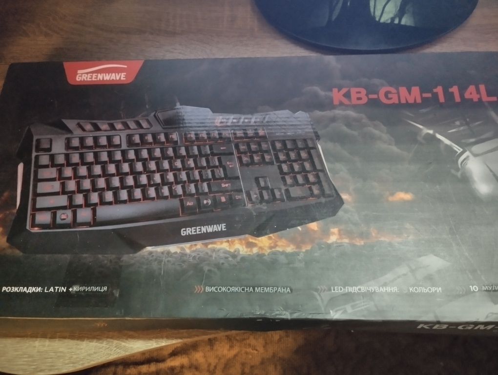 Клавиатура мембранная игровая GREENWAVE KB-GM-114L
