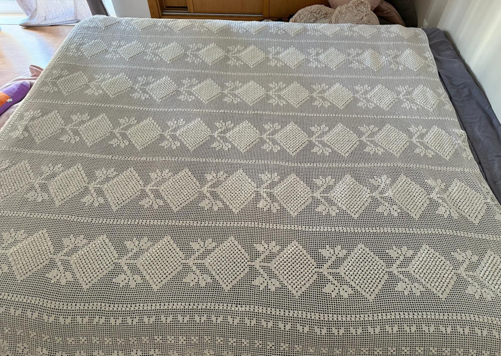 Colcha renda branca