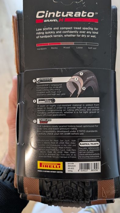 Pirelli CINTURATO Gravel H 45mm 700
