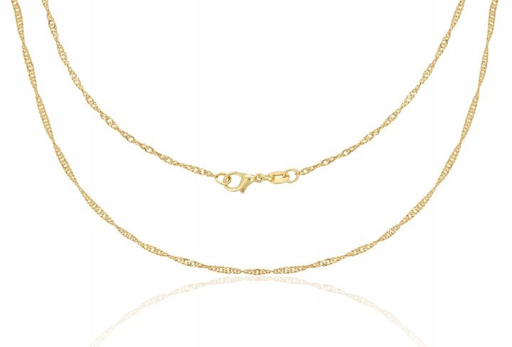 Złoty Łańcuszek Zawieszka Medalik 18k Prezent 45cm