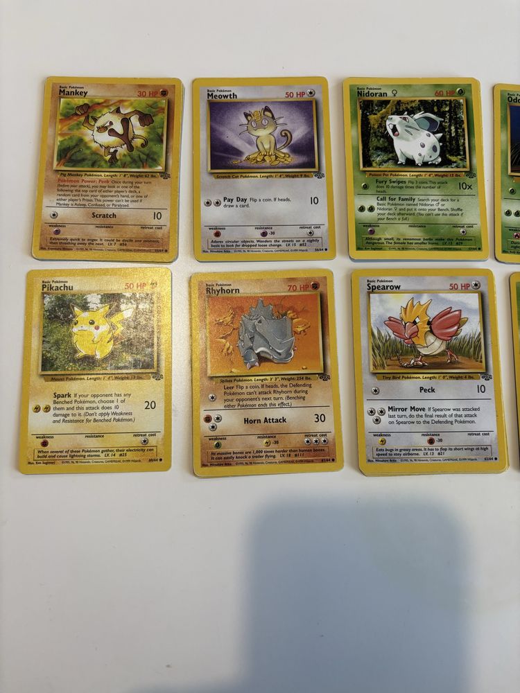 Cartas pokemon Jungles ingles