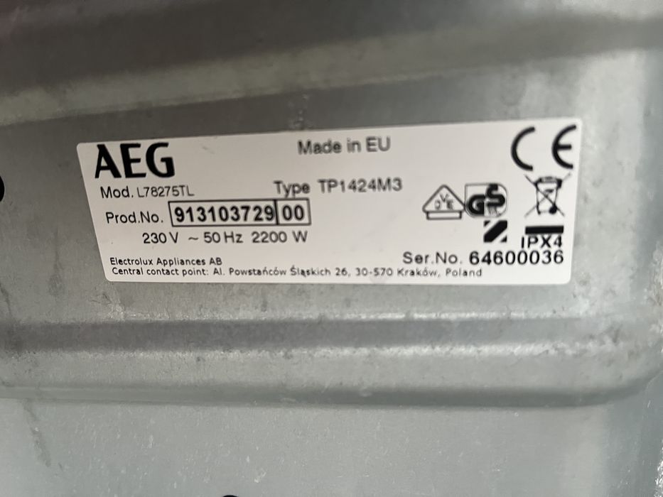 Пральна машина AEG TQ219 На 7 кг.Стан ідеальний Шир 40 см.