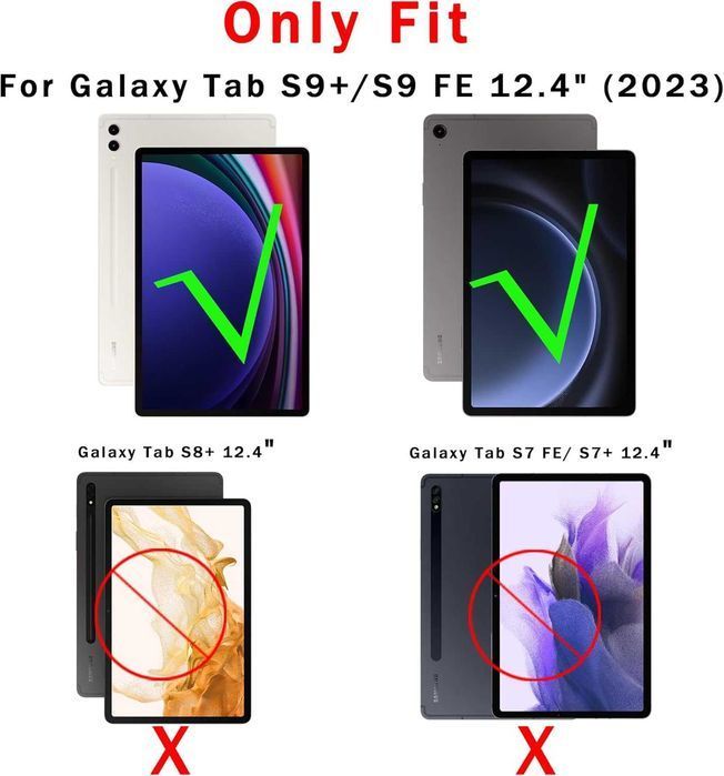 ROOFEI etui klawiatura touchpad Samsung Galaxy Tab S9 FE+ S10+ 12,4''