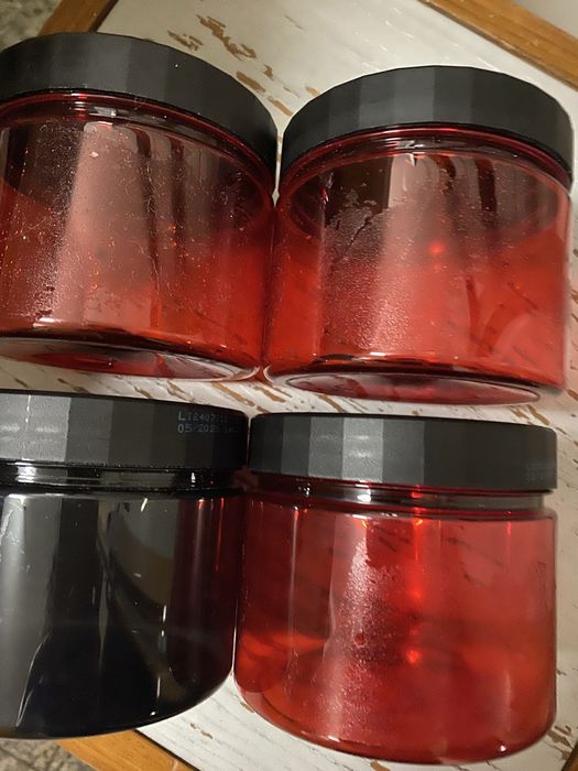 4 potes plástico duro
