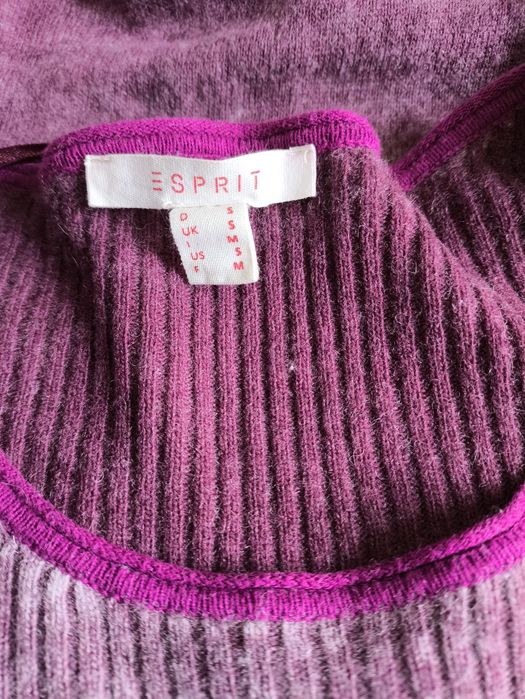 Esprit ciepła sukienka wełna dzianina tie-dye