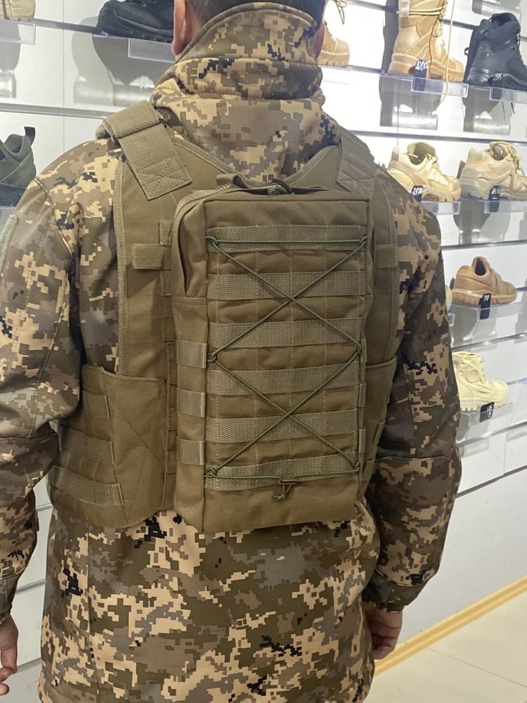 Тактичний рюкзак на плитоноску, під гідратор .Cordura D1000