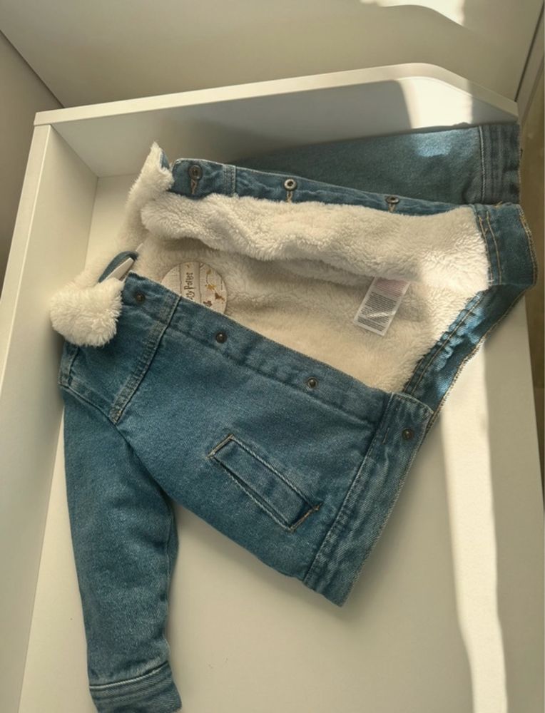 Kurteczka jeansowa niemowlęca z kożuszkiem | NOWA | Harry Potter | 86