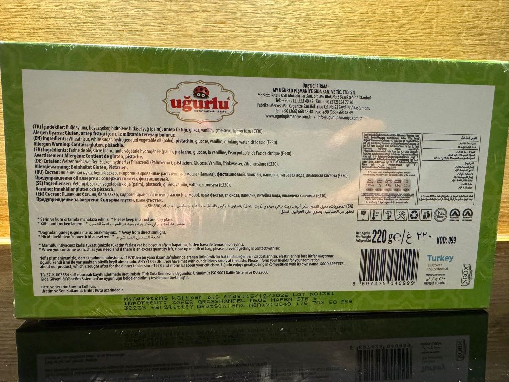 Turecka chałwa włóknista pistacjowa, anielskie włosy