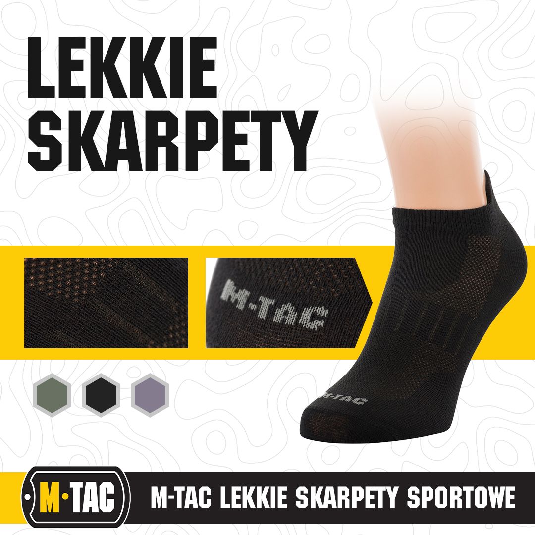 m-tac lekkie skarpety sportowe czarne 43-46