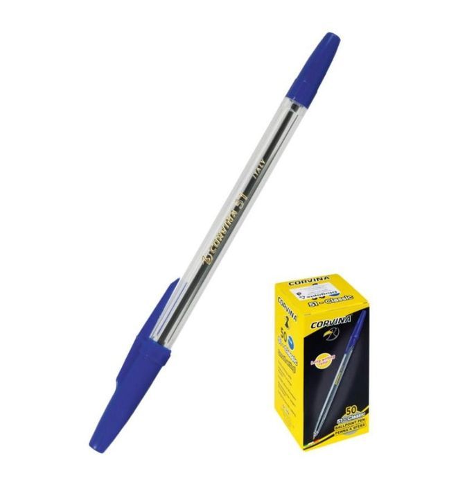 Długopis Corvina 1,0 niebieski (50szt) Carioca pudełko,