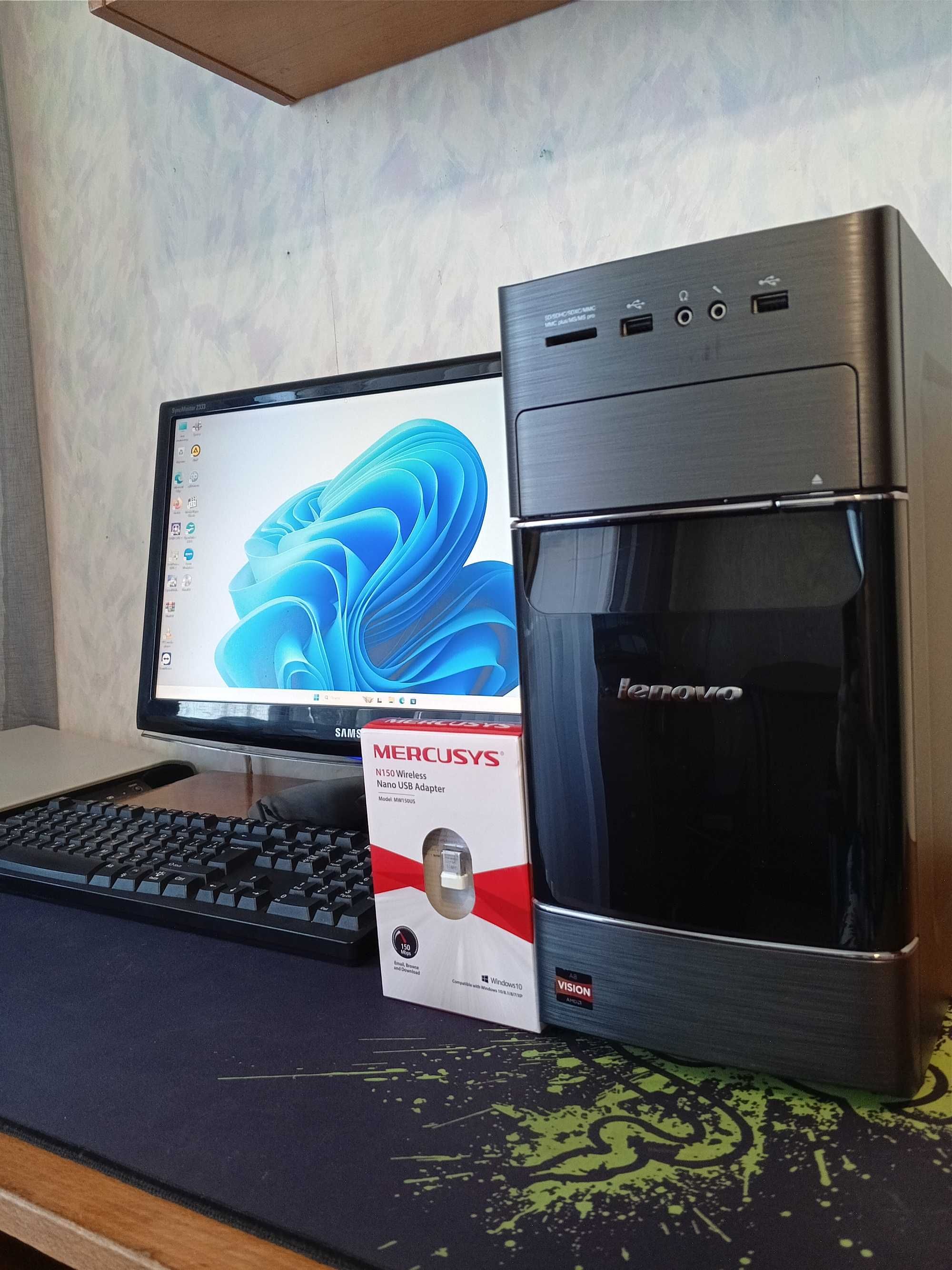 4ядра,12гб,ssd128+hdd1ТБ,видео 1гб HD8470 брендовый ПК Lenovo