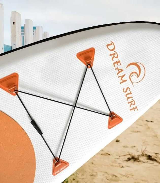 DUŻA Deska Sup 350 x 81cm Do Pływania Dmuchana Stand UP Paddle Wiosło