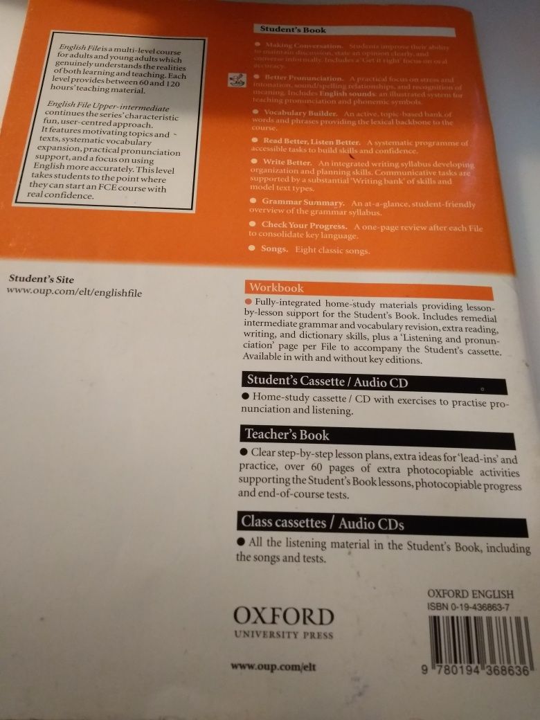 English file upper intermediate workbook with key