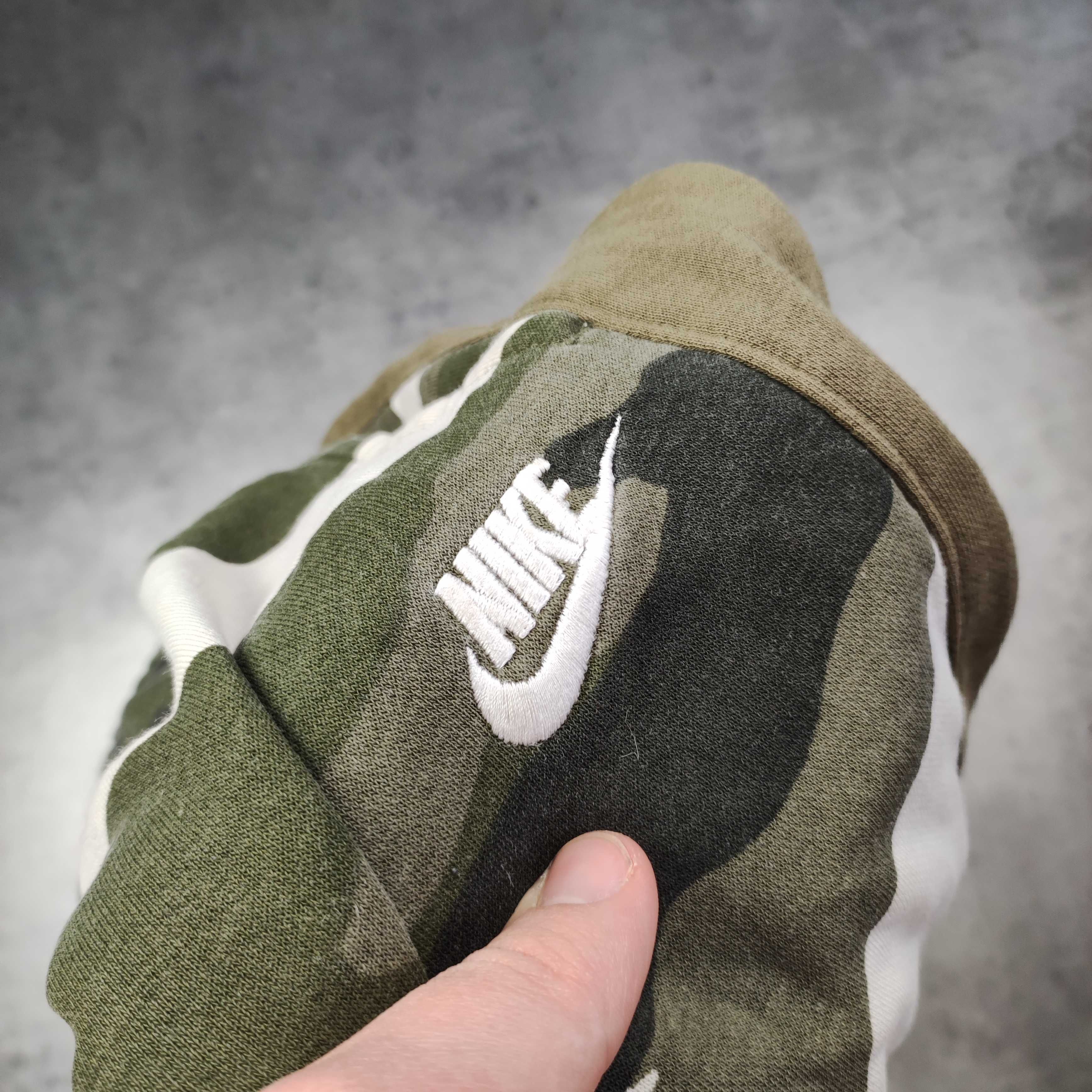 MĘSKIE Spodnie Dresowe Nike Bawełna Joggery Militarne Camo Moro Haft