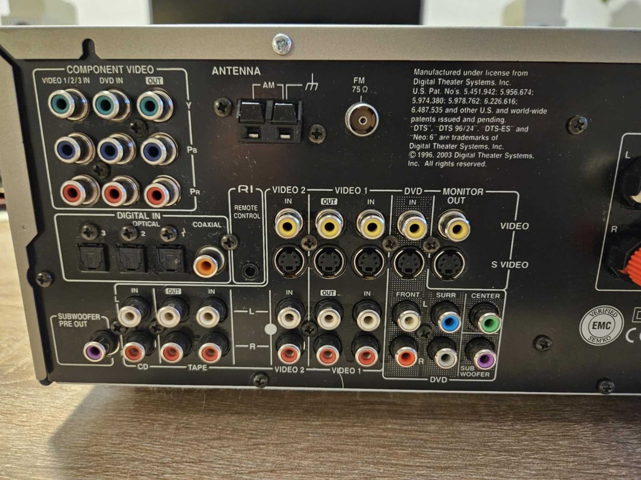 Amplituner Onkyo 6.1 TX-SR502E DTS Dolby Digital ES+ PILOT ORYGINAŁ