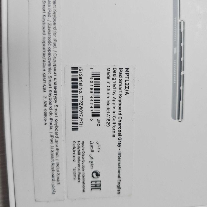 Oryginalna klawiatura iPad Pro Smart Keyboard z etui MPTL2Z/A Air 3 7