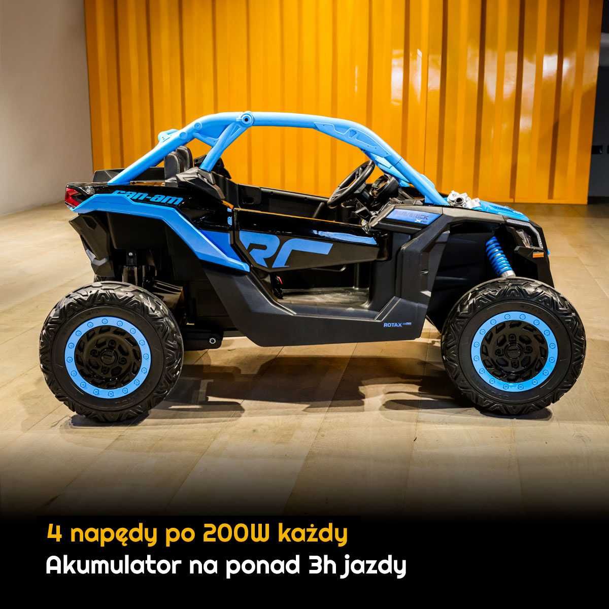 Niebieskie auto BUGGY JEEP 4x4 CAN-AM MAVERICK 24V dla dzieci
