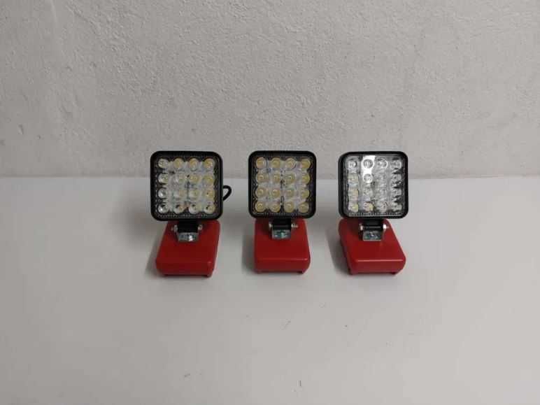 ZESTAW 3 szt - Halogen Lampa LED  2xUSB na baterie Milwaukee M18