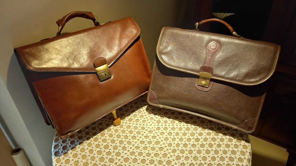 Pastas vintage em couro