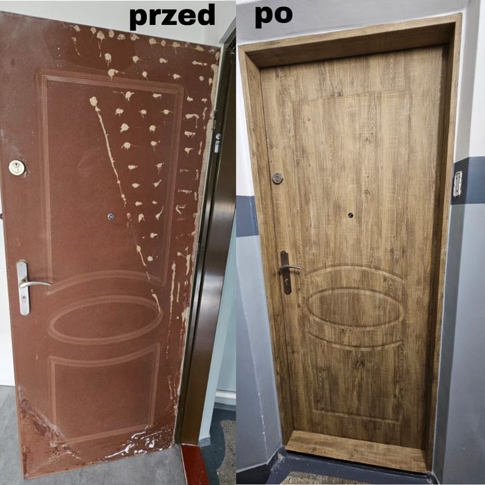 Oklejanie drzwi, mebli, ram okiennych