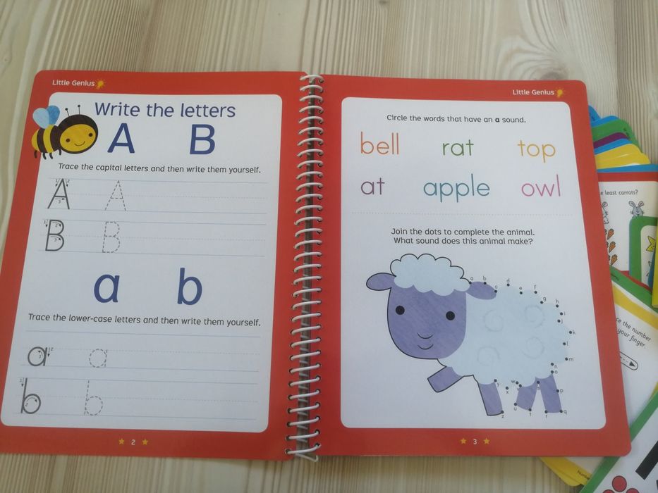 Little Genius książeczka nauka angielskiego edukacja karty matematyczn