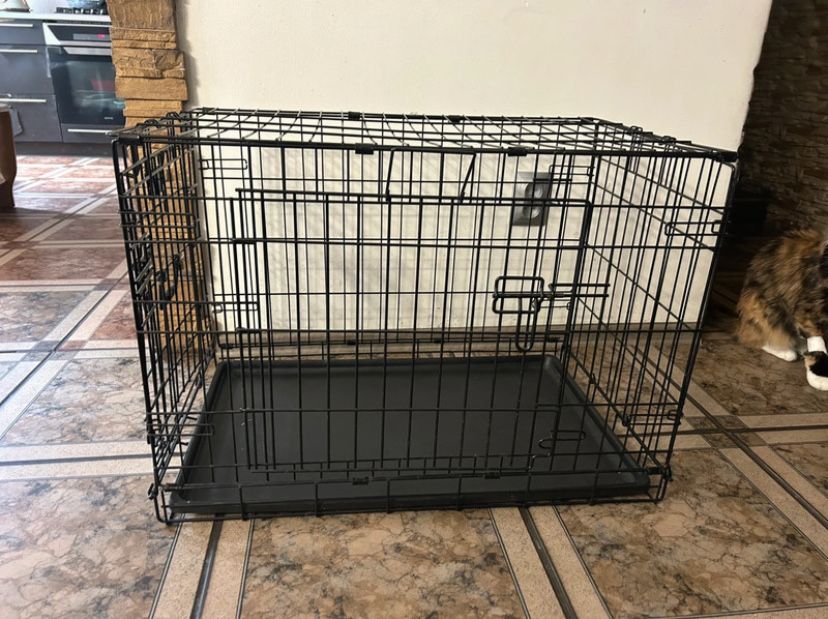 KLATKA DLA PSA NOWA metalowa dla zwierząt skladana transporter 77cm