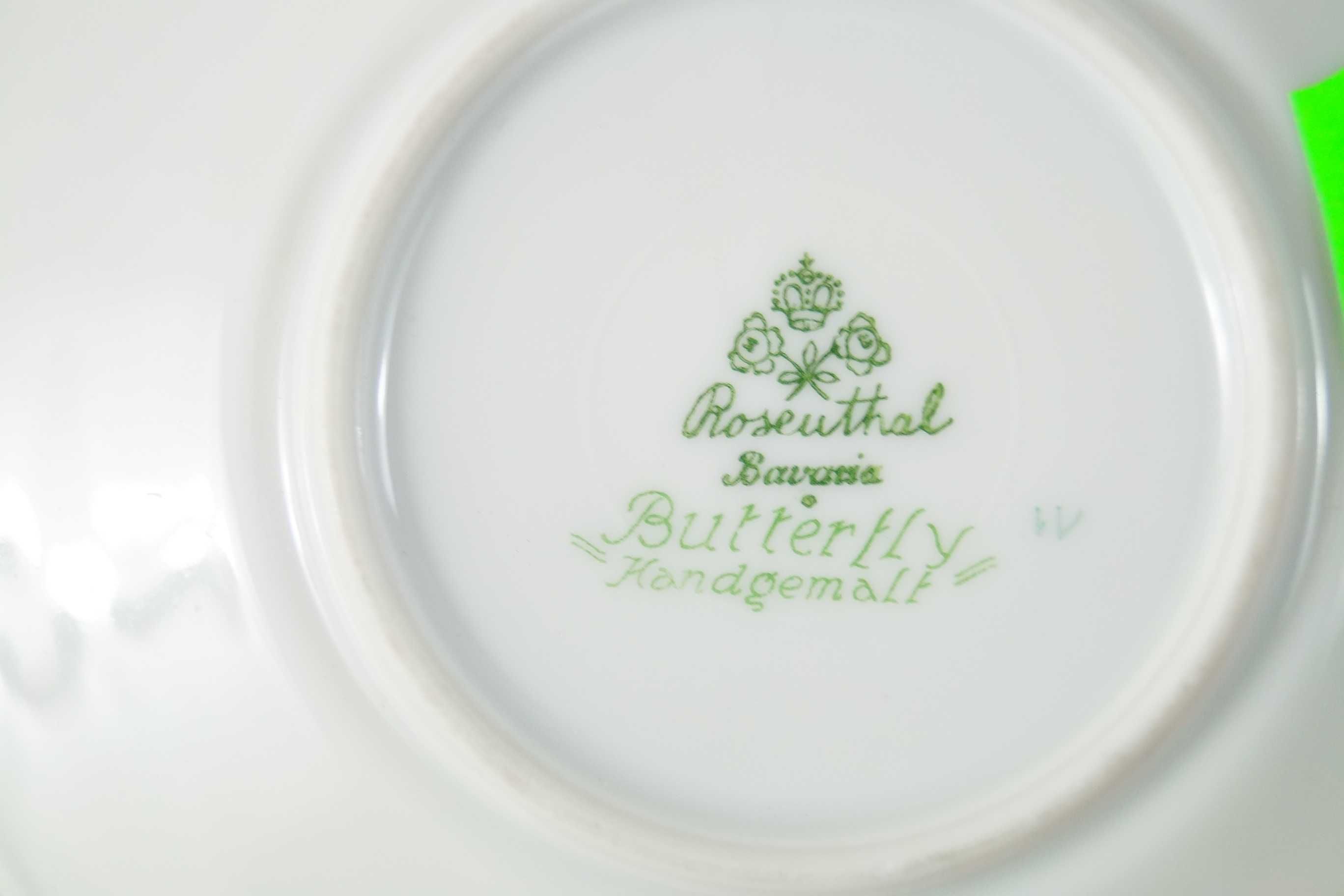 Rosenthal Butterfly piękna ręcznie malowana filiżanka espresso