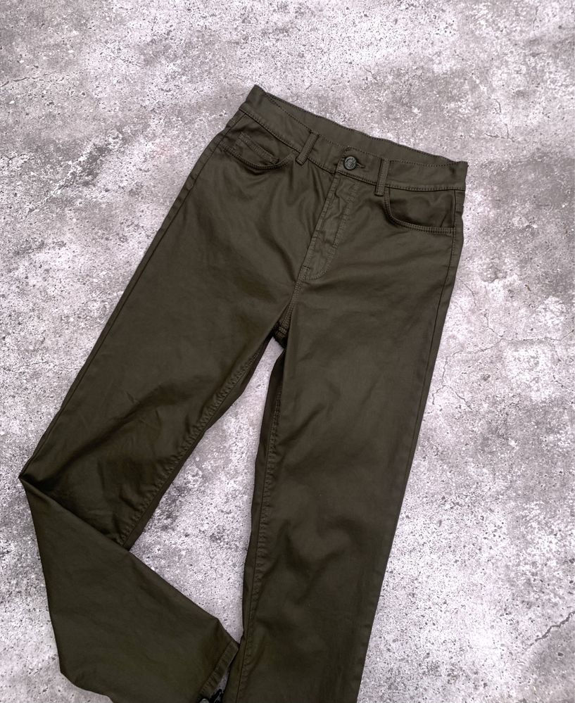 Брюки штаны Massimo Dutti S/M 36 размер вощеные с напылением кожаные