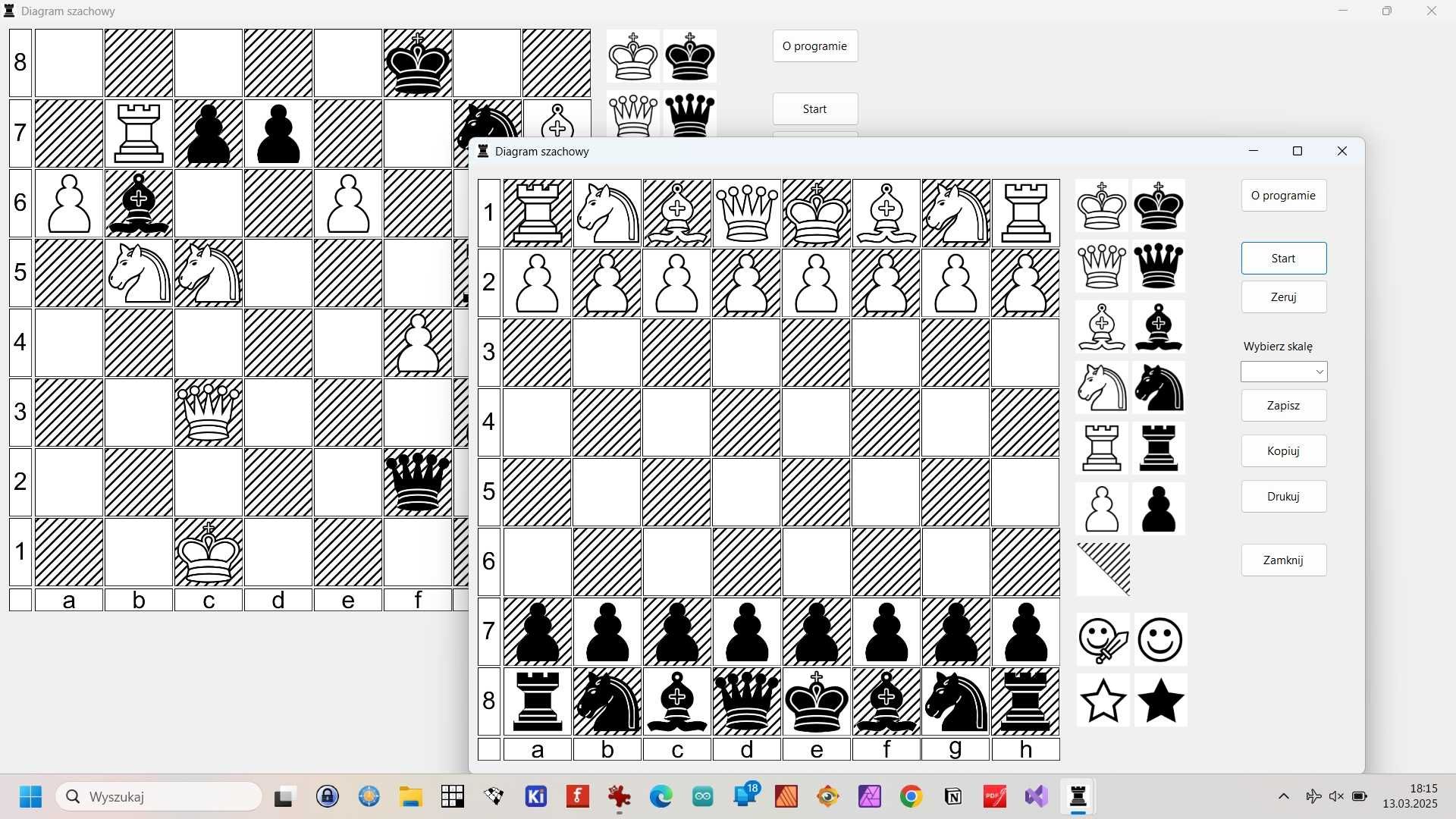 Diagram szachowy - program, aplikacja komputerowa
