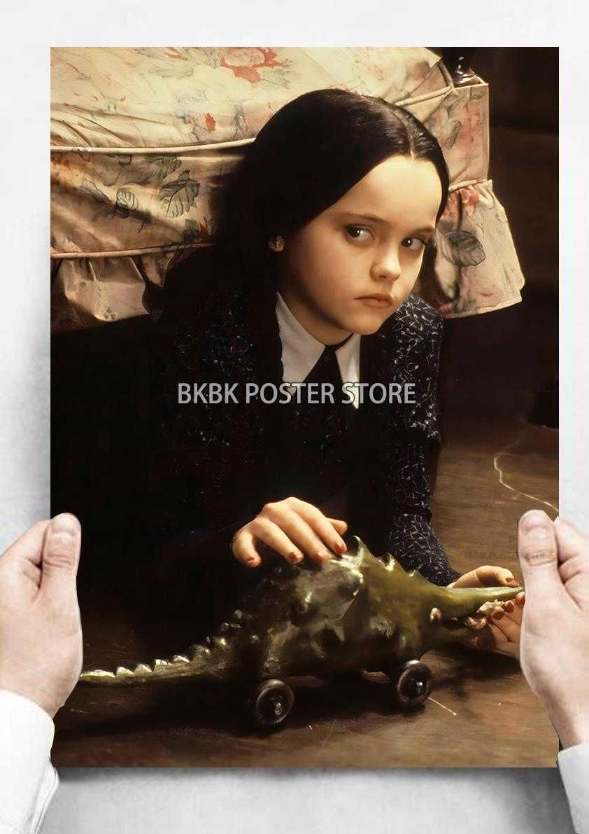 PIĘKNY duży plakat filmowy RODZINA ADDAMSÓW Christina Ricci Wednesday