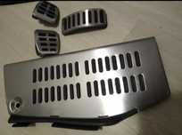 Conjunto pedais + repouso inox para A3 8L, Golf 4, Leon 1m