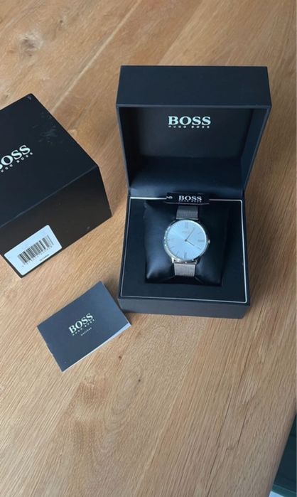 Zegarek Hugo Boss srebrny męski bransoleta mesh Nowy