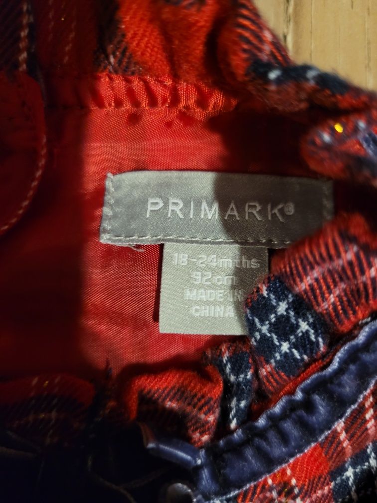 Czerwona sukienka w kratkę Primark świąteczna