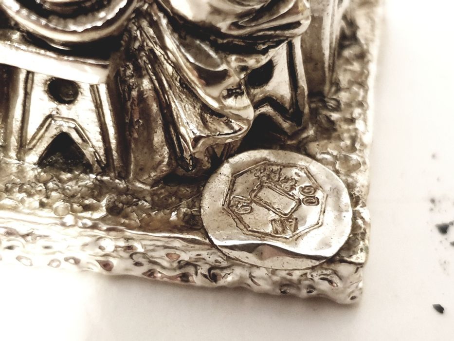 Conjunto de 2 "Ultimas Seias de Cristo" com prata laminada